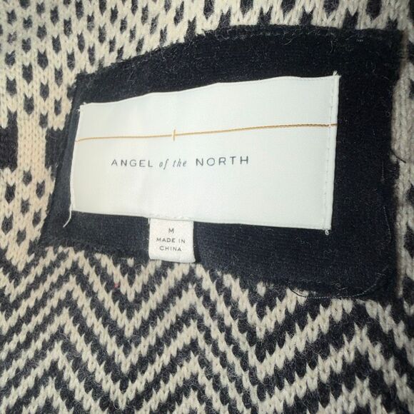 ANTHRO ANGEL OF THE NORTH Geometric Design Duster Sweater-M - Picture 8 of 10